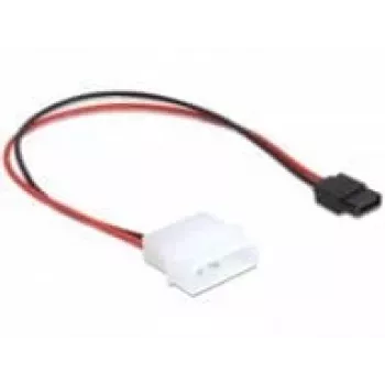 Delock strāvas kabelis Molex 4 kontaktu spraudnis uz plāns SATA 6 kontaktu ligzdu 24 cm