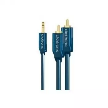 MP3 adaptera kabelis (3,5 mm audio ligzdas spraudnis/2x RCA spraudnis) - 1,0 m papildu adapteris MP3 atskaņotājiem, iPod un viedtālruņiem