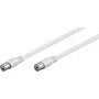 Goobay Antenas kabelis (A klase, >85 dB), 2x ekranēts, 2 m, Balts - Koaksiālais spraudnis > Koaksiālā ligzda (pilnībā ekranēts) (66614)