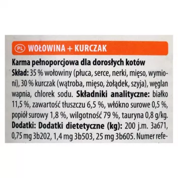 ANIMONDA Carny Adult liellopu un vistas gaļas - mitrā kaķu barība - 400g