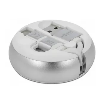 Ievelkamais kabelis DeLOCK USB 2.0 2-in-1 Type-A uz Micro-B un USB-C™