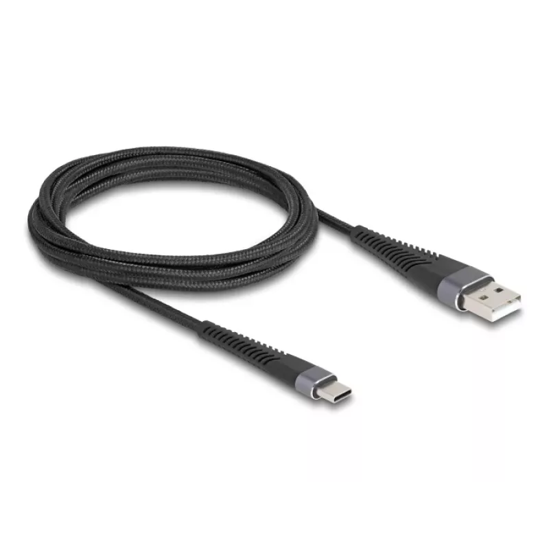 DeLOCK USB kabelis USB 2.0 2 m USB A USB C Melns 81122