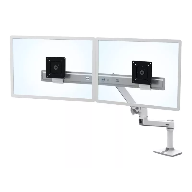 Galda stiprinājums Ergotron LX Series Dual Direct Arm 63.5 cm (25 collas) Balts