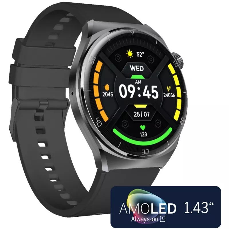 Smartwatch Beafon 401 AMOLED Silver Melns