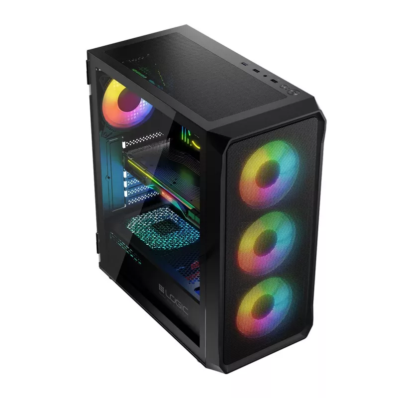 Datora korpuss Logic Concept Portos ARGB ATX melns