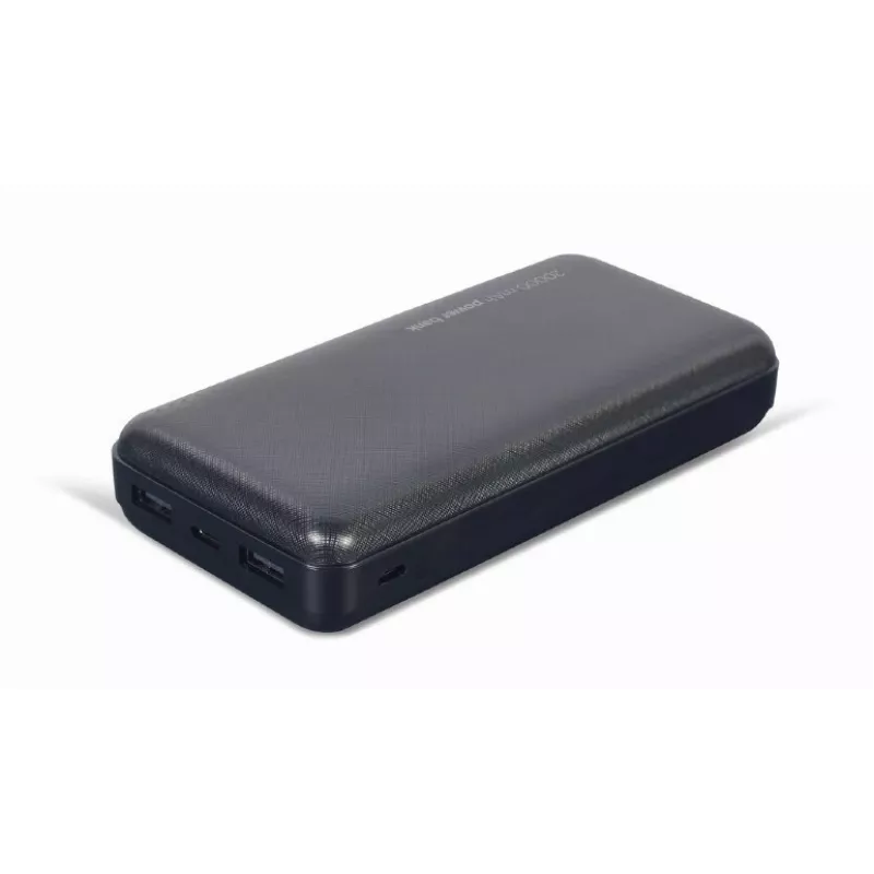 Gembird PB20-02 ārējais akumulators Litija polimērs (LiPo) 20000 mAh Melns