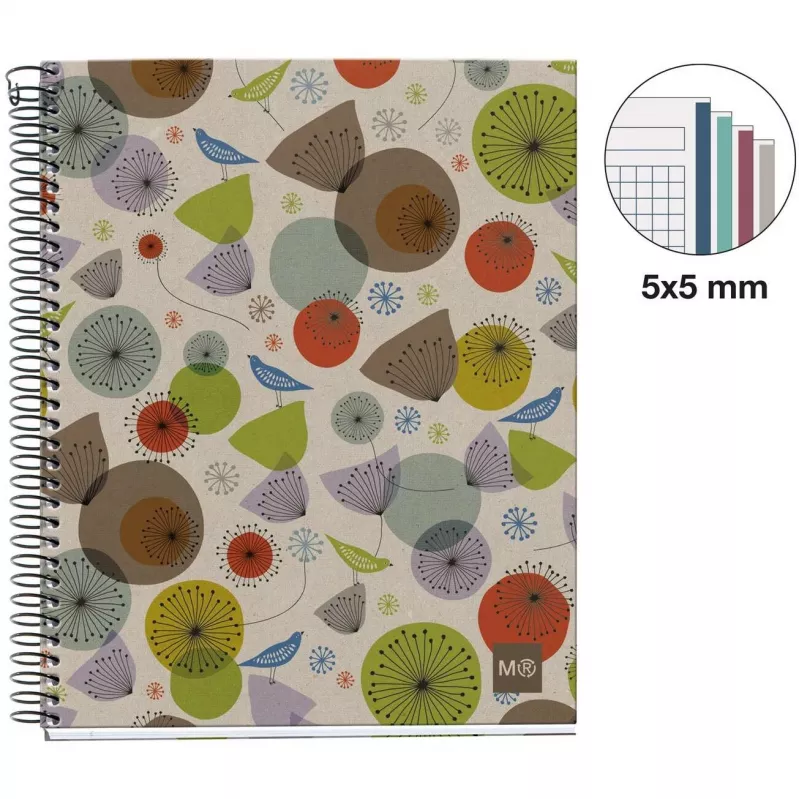 MIQUELRIUS koledžas piezīmju grāmatiņa Eco Design 4 rūtiņas DIN A5 iekšējā mala (A246399)