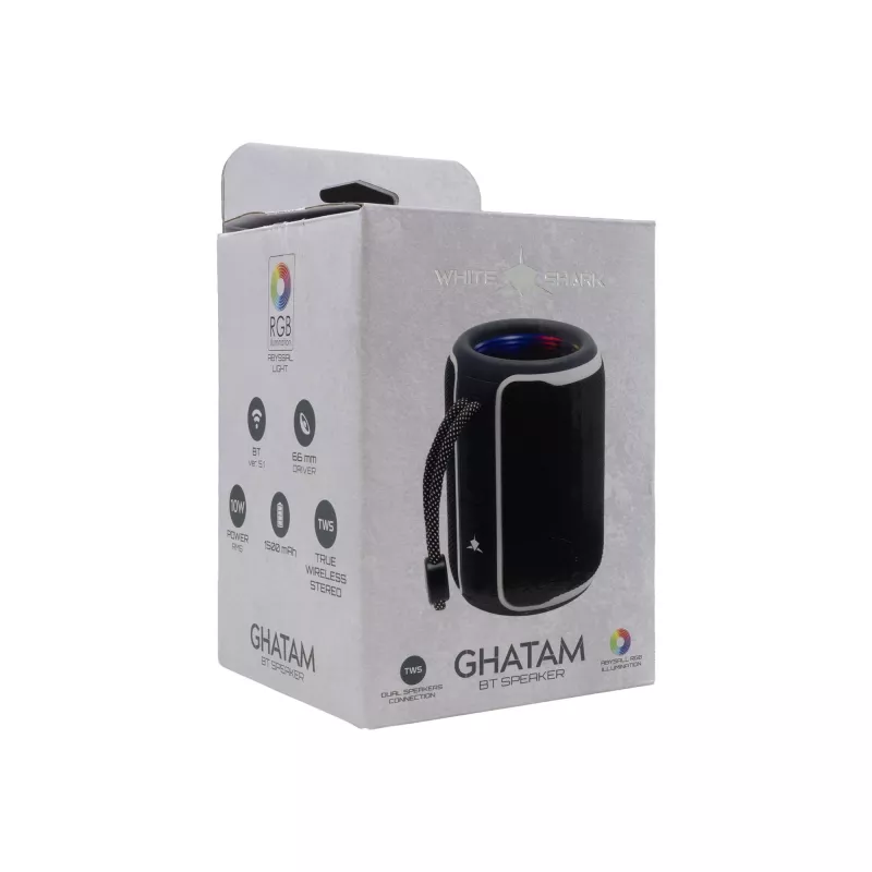 White Shark GBT-3007 Ghatam Melns/Balts