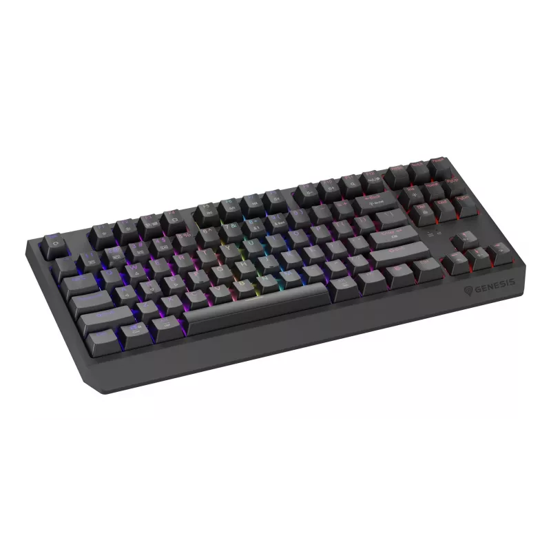 GENESIS Thor 230 TKL klaviatūra spēlēm USB + RF Wireless + Bluetooth QWERTY US English melna