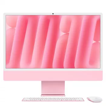 iMac 24 Retina 4.5k Displejs M4, Rozā, M4 (10-CPU/10-GPU), 24GB, 512GB, standarta stikls, Touch ID, vācu, Gigabit Ethernet, Magic pele, MD2U4D/A