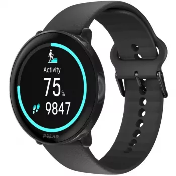 Polar Ignite 3 - Sporta pulkstenis ar siksniņu - Silikons - Siksniņas izmērs: S/L - Displejs 3,3 cm (1,28 inch) - 32MB - Bluetooth - 35 g - Nakts melns (900106234)