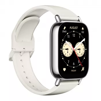 Xiaomi Redmi Watch 5 Lite — 1,96 collu AMOLED, GPS, 470 mAh, zelta korpuss, balta TPU siksniņa