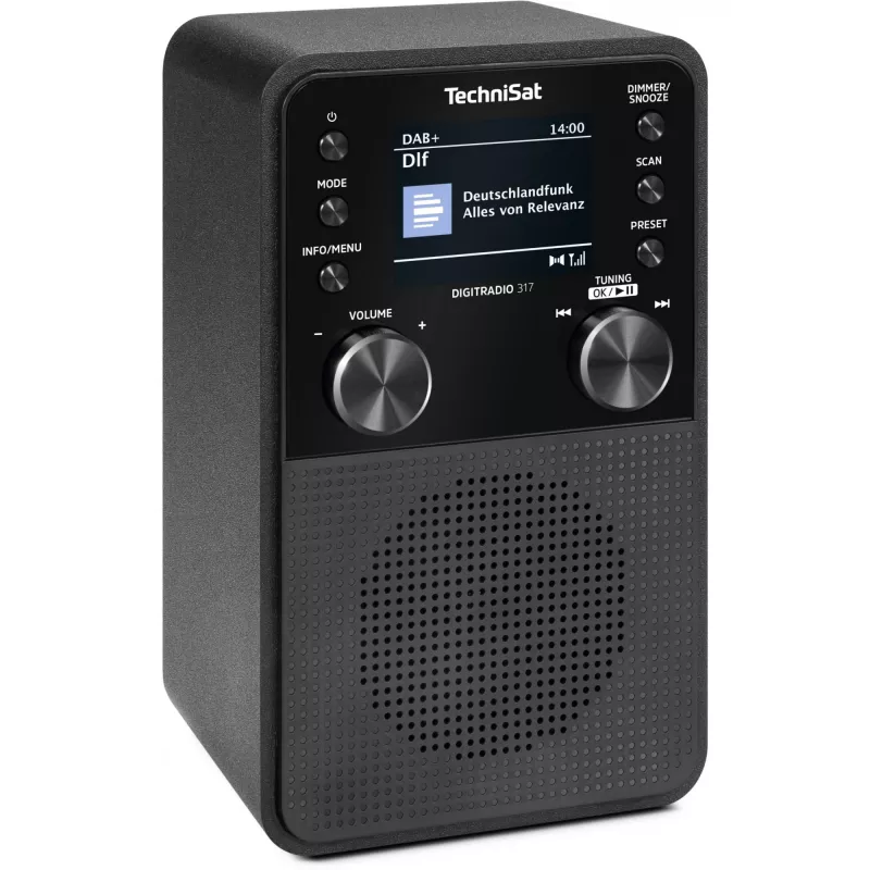 Digitālais radio TECHNISAT DigitRadio 317 — melns, FM un DAB+ uztveršana