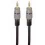 Audio kabelis Gembird 3,5 mm vīr.–vīr., 1,5 m, zeltīti kontakti, melns
