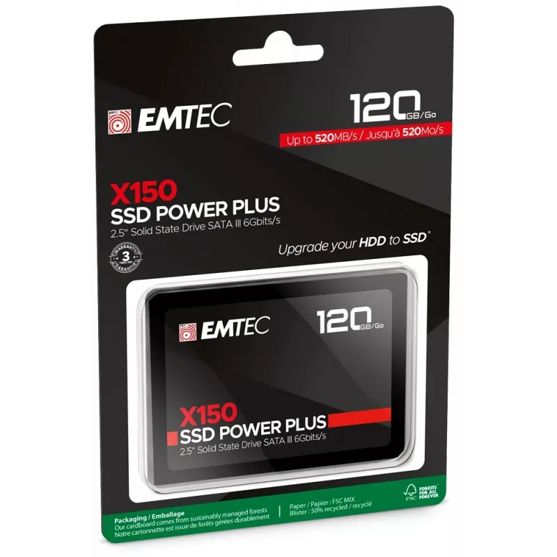 SSD disks Emtec X150 Power Plus 120 GB 2,5 collu Serial ATA III