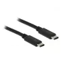 USB Type-C kabelis DeLOCK Type-C 2.0 1m melns