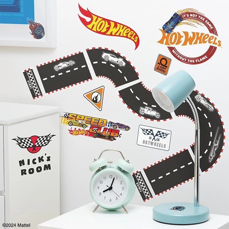 Sienas uzlīmes Paladone Hot Wheels Personalisation PP13745HW — dekoratīvas pašlīmējošas uzlīmes bērnu istabām