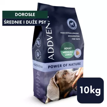 ADDVENA Power of Nature Adult Medium/Large Lamb - sausā suņu barība - 10kg