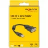 DeLOCK Adapteris USB 2.0 Type-A uz seriālo RS-232 D-Sub 9 kontaktu vīrišķais 0,25 m