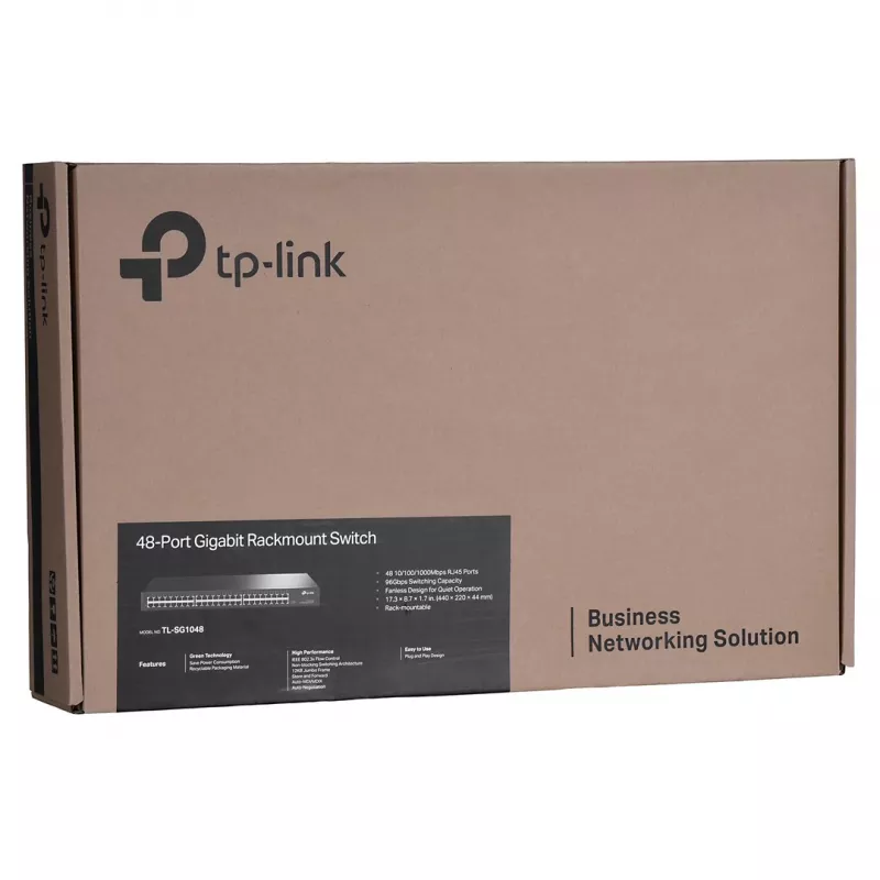 TP-Link TL-SG1048 Nepārvaldāms Gigabitu Ethernet (10/100/1000) 1U Melns