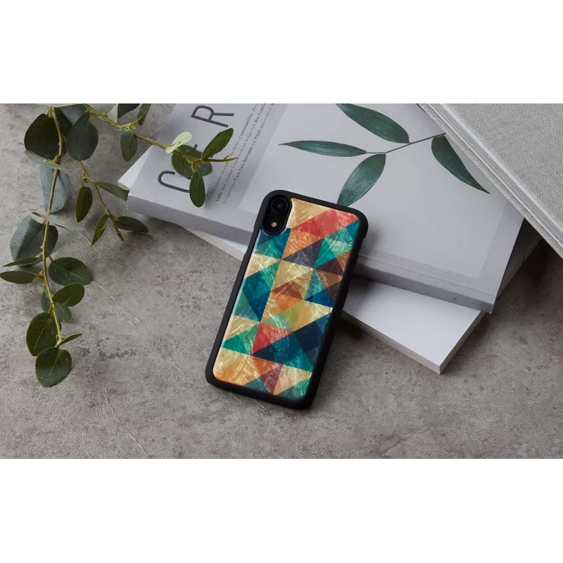 Viedtālruņa maciņš iKins iPhone XR — Mosaic Melns aizsargapvalks
