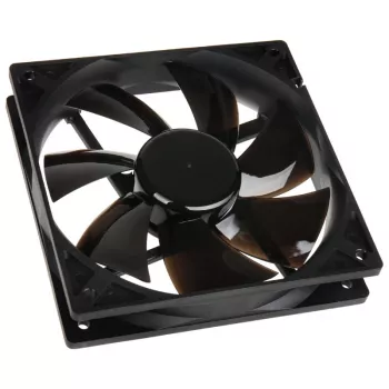 Korpusa ventilators NoiseBlocker MelnsSilentPro PL1 120 mm, 900 RPM, 11 dB, 68 m³/h, 4,5 V, melns