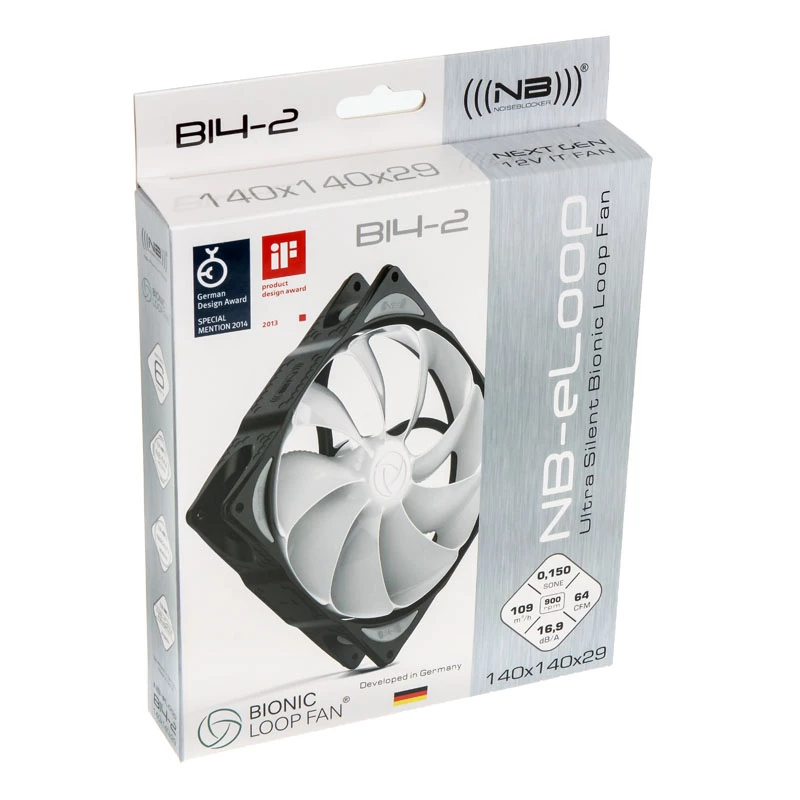 Dzesēšanas ventilators NoiseBlocker B14-2 140 mm 900 RPM, modelis ITR-B14-2