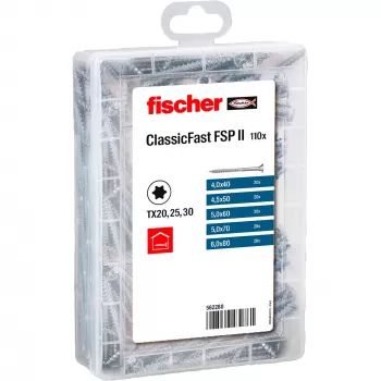 Pašurbjošas dobās skrūves FISCHER ClassicFast SK TG TX 4.0–6.0, 110 gab.