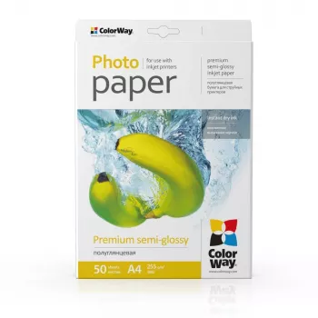 ColorWay fotopapīrs, 50 loksnes | 255 g/m² | A4 | Premium daļēji spīdīgs
