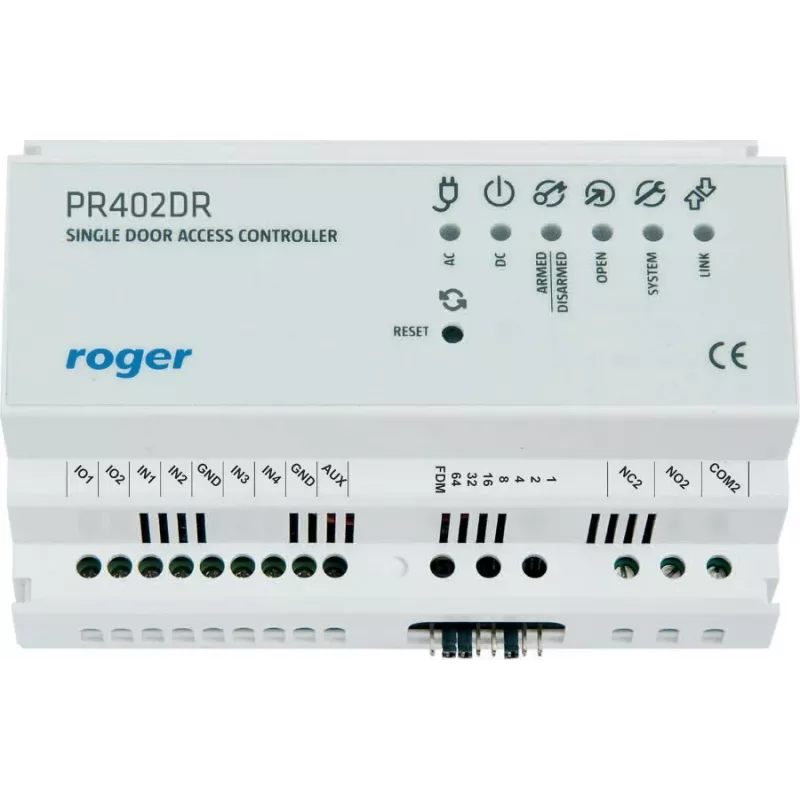 Piekļuves kontrolieris RoGer PR402DR 9050 — durvju piekļuves vadības bloks ar uzlabotām drošības funkcijām