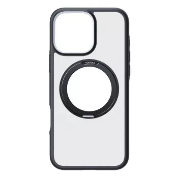 Aizsargājošs telefona maciņš Torras Ostand R Fusion iPhone 16 Pro — melns