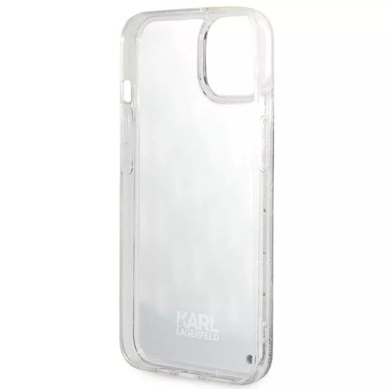 Karl Lagerfeld KLHCP14MLMNMK iPhone 14 Plus 6.7 cietais maciņš melns / melns Liquid Glitter Monogram