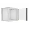 Lanberg pie sienas stiprināms instalācijas plaukts 19 inch 12U 600x600mm pelēks (stikla durvis)