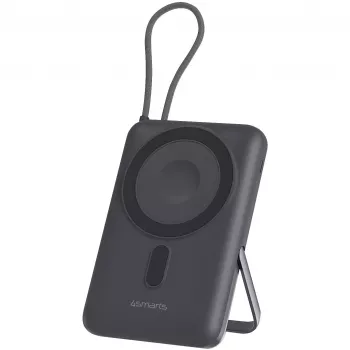 4smarts Wireless Powerbank Enterprise Pocket space pelēka (541407)
