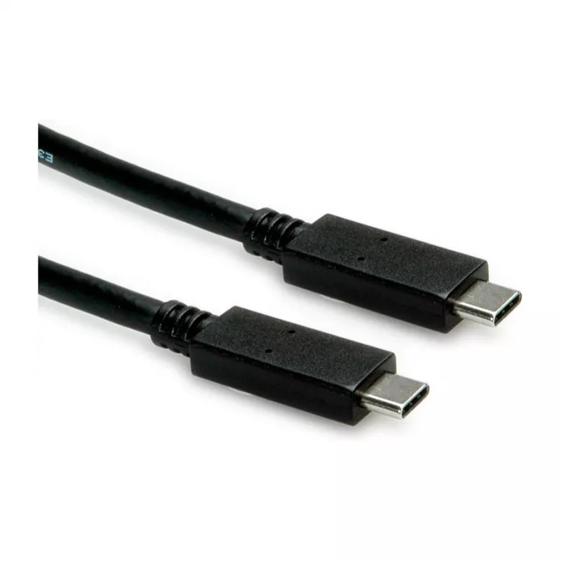 USB kabelis ROLINE 11.02.9057 USB 3.2 Gen 2 1m USB C Melns