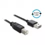 USB kabelis DeLOCK 0.5m USB2.0-A/USB2.0-B 83684