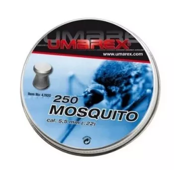 UMAREX Mosquito 5,5 mm plakanās diabolo lodes, 250 gab., nerūsējošais tērauds, saderīgas ar vītņstobru