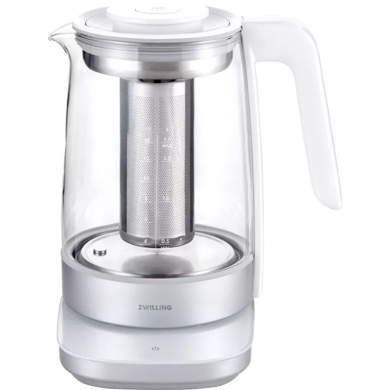 Elektriskā tējkanna ZWILLING 1,7 L 1850 W, stikla korpuss, balta
