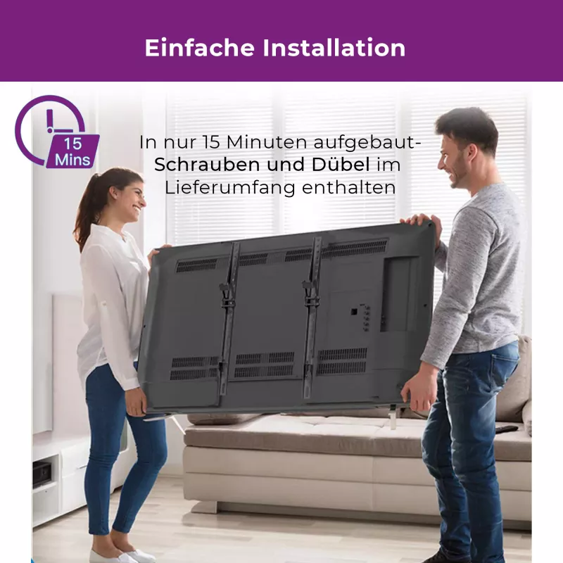 Sienas stiprinājums Ultron WM100 142.2 cm (56 collas) melns