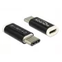 Delock - USB adapteris - 24 kontaktu USB-C (vīr.) uz Micro-USB B tipa (siev.) - USB 3.1 - melns (65678)