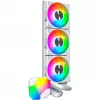 360mm radiators Montech HyperFlow ARGB 360 balta — 360mm šķidruma dzesēšanas radiators personālajiem datoriem