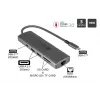 Alcasa HUB-C001A interfeisa centrmezgls USB Type-C 5000 Mbit/s Antracīts