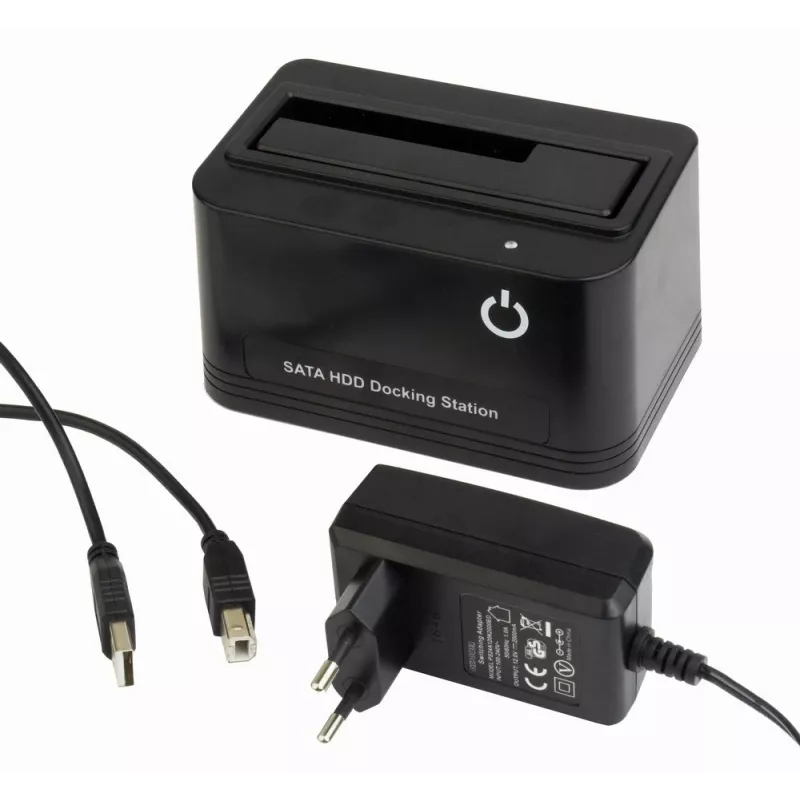 Gembird HD32-U2S-5 dokstacija 2,5 un 3,5 collu cietajiem diskiem USB 2.0 Type-A Melna
