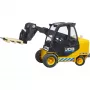 Autoiekrāvēja BRUDER JCB Teletruk rotaļlieta — ABS, ieteicamais vecums 3+, melna un dzeltena