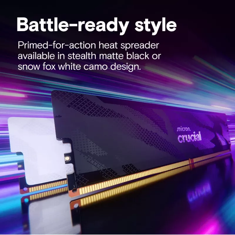 DDR5 operatīvās atmiņas modulis CRUCIAL Pro OC 16GB (1×16GB) 6400 MT/s CL32