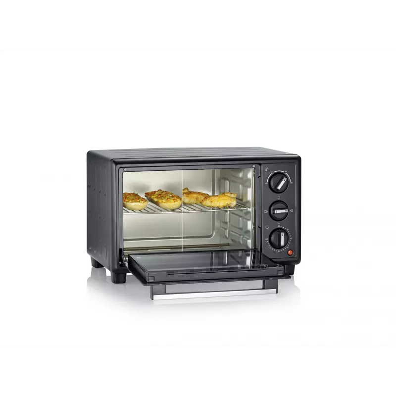 Elektriskā mini cepeškrāsns SEVERIN TO 2078 — 20 L tilpums, 1600 W, melna, brīvi stāvoša