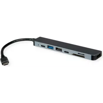 Klēpjdatora dokstacija ROLINE 12021122 USB 3.2 Gen 1 Type-C pelēka