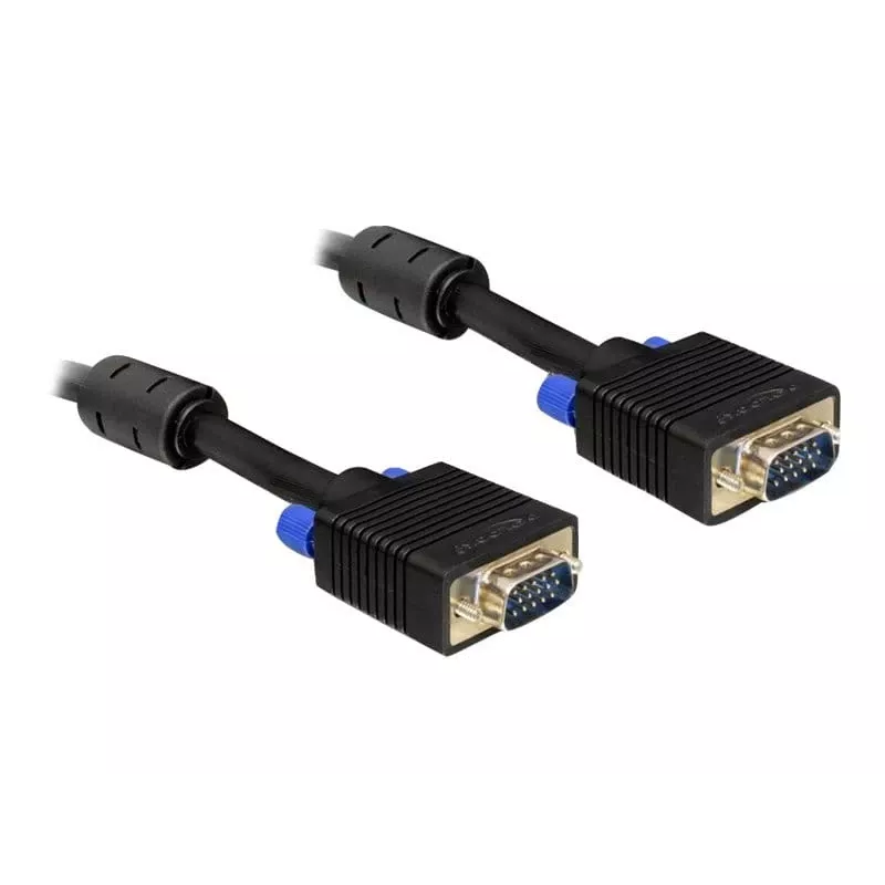 VGA kabelis DeLOCK 5m, VGA (D-Sub) melns, 82559