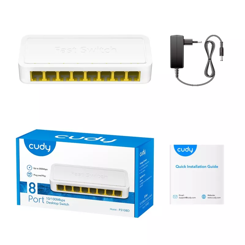 Tīkla komutators Cudy FS108D Fast Ethernet 10/100