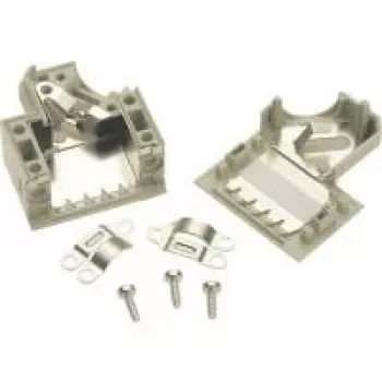 Harting D-SUB korpuss, polu skaits: 9, plastmasa, 45 °, pelēks, 09 67 009 0573, 1 gab. (09 67 009 0573)